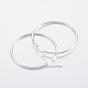 304 Stainless Steel Hoop Earrings, Hypoallergenic Earrings, Ring Shape