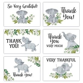 Бумажные конверты на тему Дня благодарения, прямоугольник со слоном