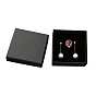 Cardboard Gift Boxes, with Black Sponge inside, for Jewelry, Square