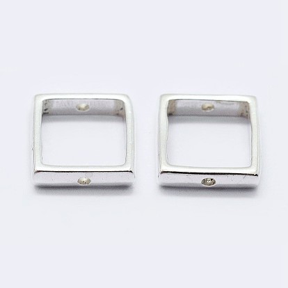 925 Sterling Silver Bead Frames, Square