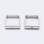 925 Sterling Silver Bead Frames, Square