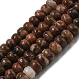 Natural Jasper Beads Strands, Rondelle