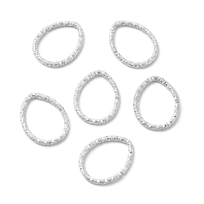 50 piezas de anillos de unión de hierro, anillos abiertos texturizados