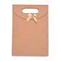Sacs-cadeaux en papier kraft avec ruban en forme de nœud papillon, pour la fête, anniversaire, mariages et fêtes, rectangle