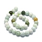 Brins de perles de jade myanmar naturel, ronde