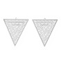 Crémaillère en laiton placage pendentifs en filigrane, plaqué longue durée, charme triangulaire, sans nickel