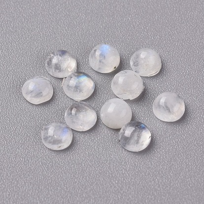 Natural Rainbow Moonstone Cabochons, Half Round/Dome