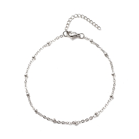 304 Stainless Steel Satellite Chains Anklet for Women
