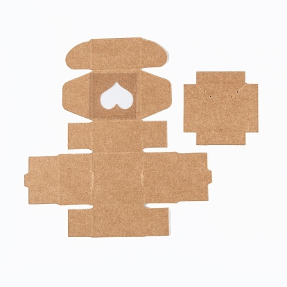 Прямоугольная складная креативная подарочная коробка из крафт-бумаги, шкатулки, с прозрачным окном