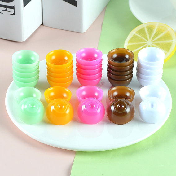 Mini Resin Bowls, for Dollhouse Accessories, Pretending Prop Decorations