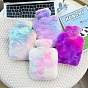 PVC Hot Water Bottle with Soft Fluffy Cover, 500ml Water Bags, for Hand Leg Waist Warm Gift