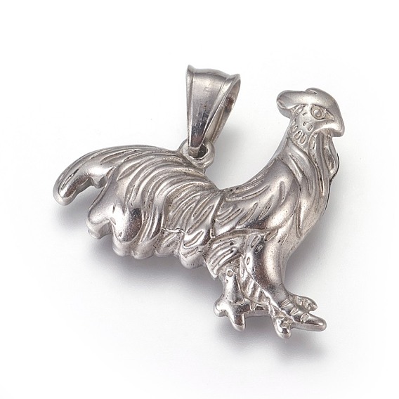 304 Stainless Steel Pendants, Rooster