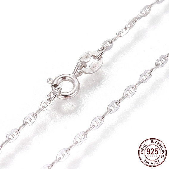 925 колье с цепочкой из маринованного серебра, с застежками пружинного кольца