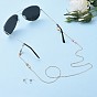 Cadenas portacables de latón para gafas, cadenas de retención de gafas, con cuentas de perlas de agua dulce y soportes para gafas