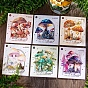 PET Plastic Decorative Paper Stickers, for Scrapbooks, Notebook, Journal, Card Making, Album, Calendars, DIY Crafts, Mushroom