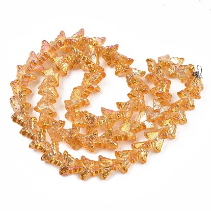 Electroplate Glass Beads Strand, Butterfly