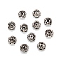 Brass Spacer Beads, with Rhinestones, 4x8mm, Hole: 1.5mm