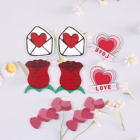 Acrylic Pendants, Valentine's Day Theme Charm, Envelop/Rose/Heart