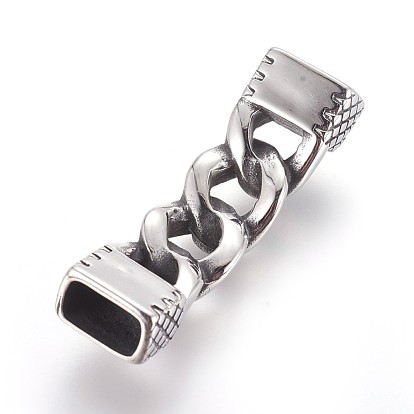 304 Stainless Steel Links Connectors, For Leather Cord Bracelets Making