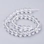 Natural Quartz Crystal Beads Strands, Rock Crystal Beads, Round
