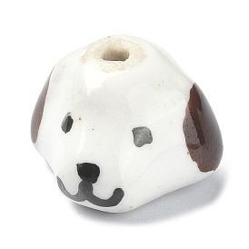 Handmade Porcelain Beads, for DIY Bracelet and Earring Accessories, Dog
