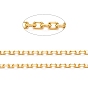Placage ionique (ip) 304 chaînes porte-câbles en acier inoxydable, chaînes de coupe de diamant, soudé, facette, avec bobine, ovale