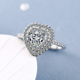 Fashionable Zircon Ring with Unique Design - Stylish and Elegant Jewelry