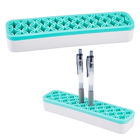 Boîte de rangement polyvalente en silicone gorgecraft, pour porte-pinceaux cosmétiques, Pen Holder, Support de brosse à dents, porte-rouge à lèvres, rectangle