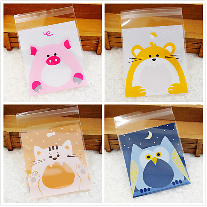 Printed Plastic Bags, with Adhesive