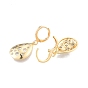 Clear Cubic Zirconia Teardrop Dangle Leverback Earrings, Brass Jewelry for Women, Cadmium Free & Nickel Free & Lead Free