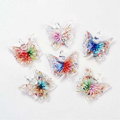 Ручной Стеклянные витые бабочки подвески