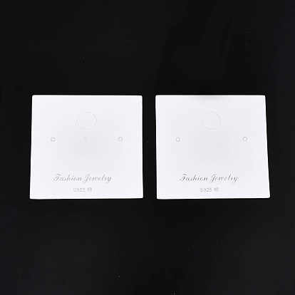 Cartes d'affichage de bijoux en carton rectangle, pour boucle d'oreille, étiquettes volantes de bijoux