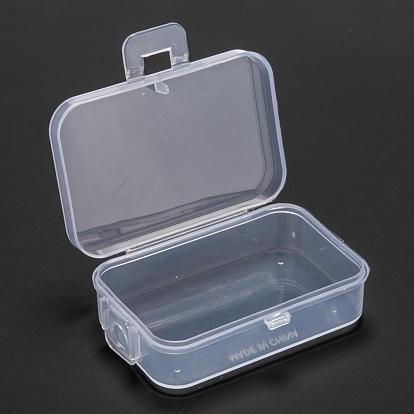 Contenedor de almacenamiento de perlas de polipropileno (pp), cajas de mini contenedores de almacenamiento, con tapa abatible, Rectángulo