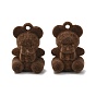 Pendentifs acryliques floqués ours 3d, avec Velet, pour les bijoux de bricolage pendentif boucles d'oreilles accessoires
