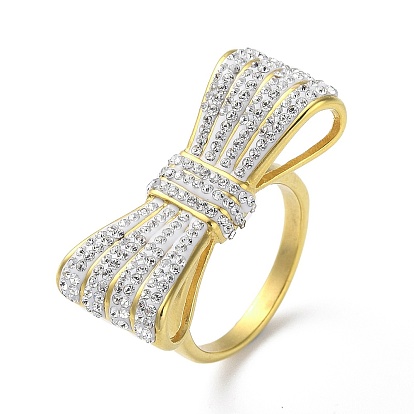 Revestimiento de iones (ip) 304 anillos de banda ancha de diamantes de imitación de acero inoxidable para mujer, lazo