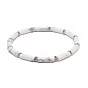 Natural Gemstone Column Beaded Stretch Bracelet for Women