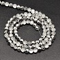 Brins de perles de verre électrolytiques à facettes (# facettes) rondes à moitié plaquées, 32mm, Trou: 4mm, Environ 1 pcs/chapelet, 100 pouce