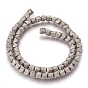 Electroplated Non-magnetic Synthetic Hematite Beads Strands, Frosted