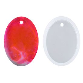 Oval Shape DIY Silicone Pendant Molds, Resin Casting Moulds, Jewelry Making DIY Tool For UV Resin, Epoxy Resin Jewelry Making