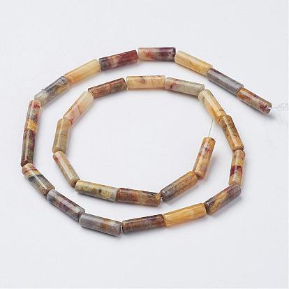 Natural Crazy Agate Bead Strands, Tube