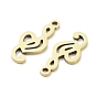 Ion Plating(IP) 316L Surgical Stainless Steel Pendants, Laser Cut, Musical Note Charm