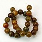 Dyed Natural Dragon Veins Agate Beads Strands, Round