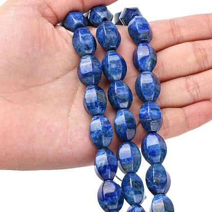 Lapis-lazuli, brins de perles naturels , facette, lanterne
