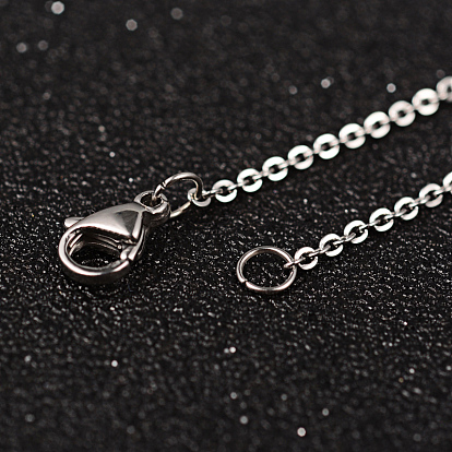 "слезинка" 304 ожерелья и серьги-гвоздики из нержавеющей стали с кубическим цирконием, 17.7 дюйм, 9x7x6 мм, контактный: 0.8 mm