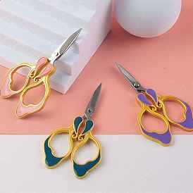 Stainless Steel Scissors, Embroidery Scissors, Sewing Scissors, with Zinc Alloy Enamel Handle