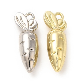 Rack Plating Alloy Pendants, Cadmium Free & Lead Free, Carrot Charms