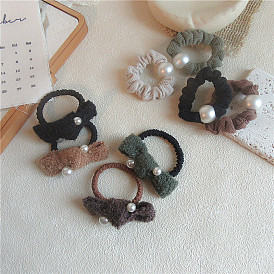 Pearl Chiffon Hair Tie - Simple and Elegant Hair Accessory for Women.