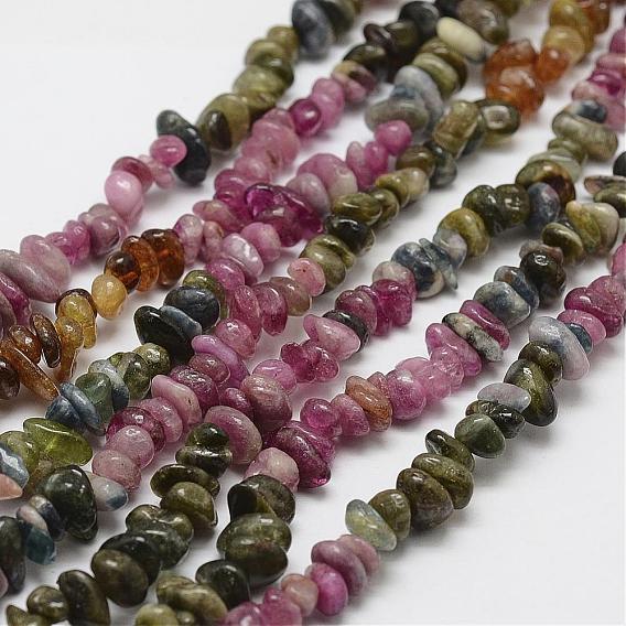 Tourmaline naturelle des perles brins, puce