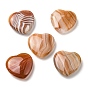 Ágata rayada roja natural/piedras de palma de ágata con bandas, piedra de curación, corazón