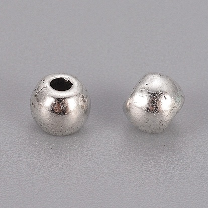 Tibetan Style Alloy Spacer Beads, Lead Free & Cadmium Free, Barrel, about 5x4mm, hole: 2mm